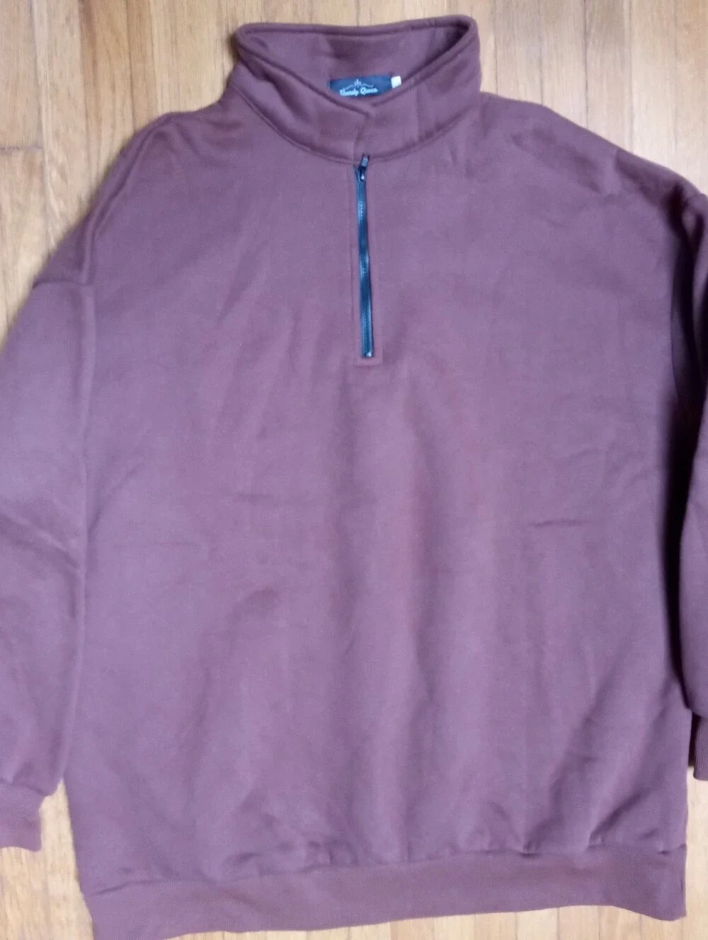 Brown/Mauve Half-Zip Sweatshirt